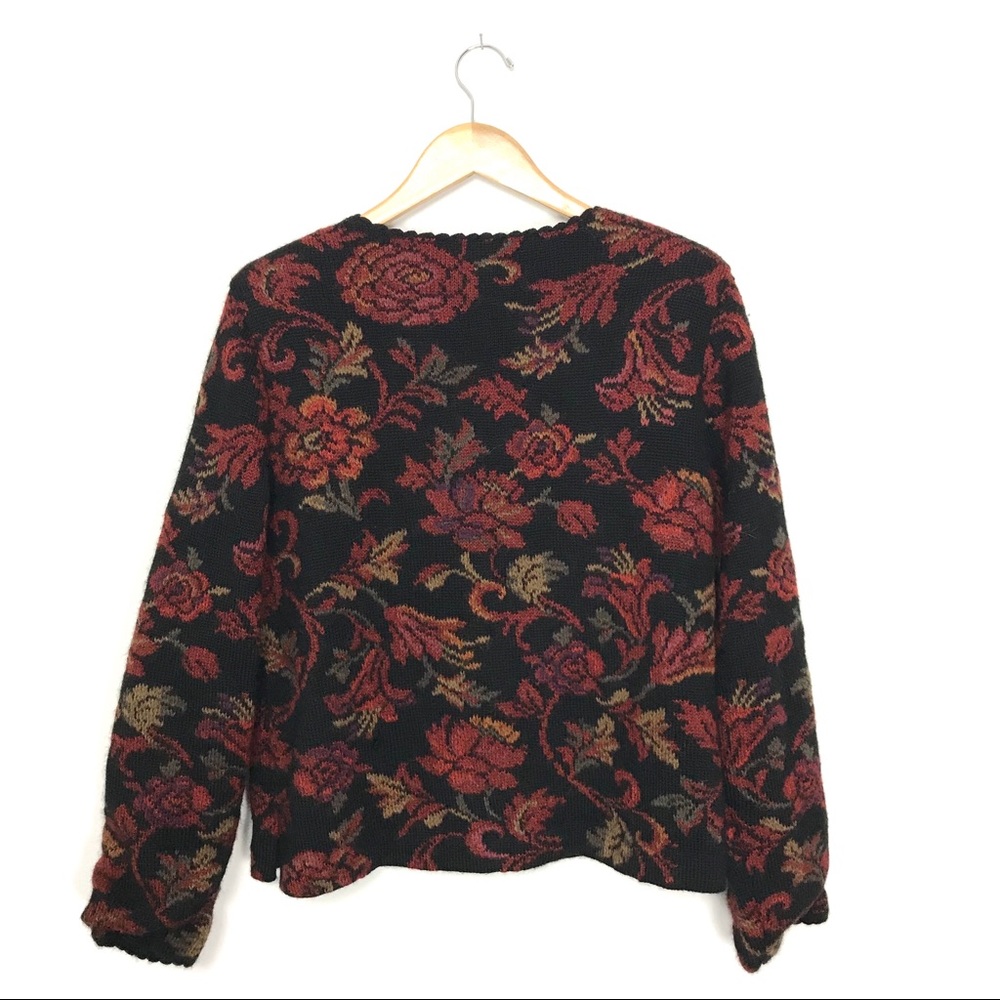 Peruvian Connection Floral Print Blazer Alpaca A7 - Picture 6 of 8